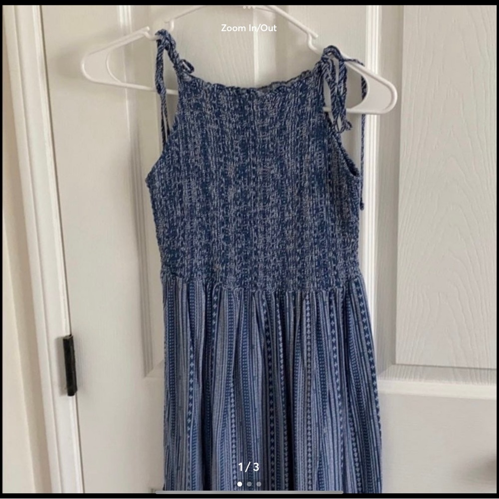 Smoked Blue Tiered Maxi Dress